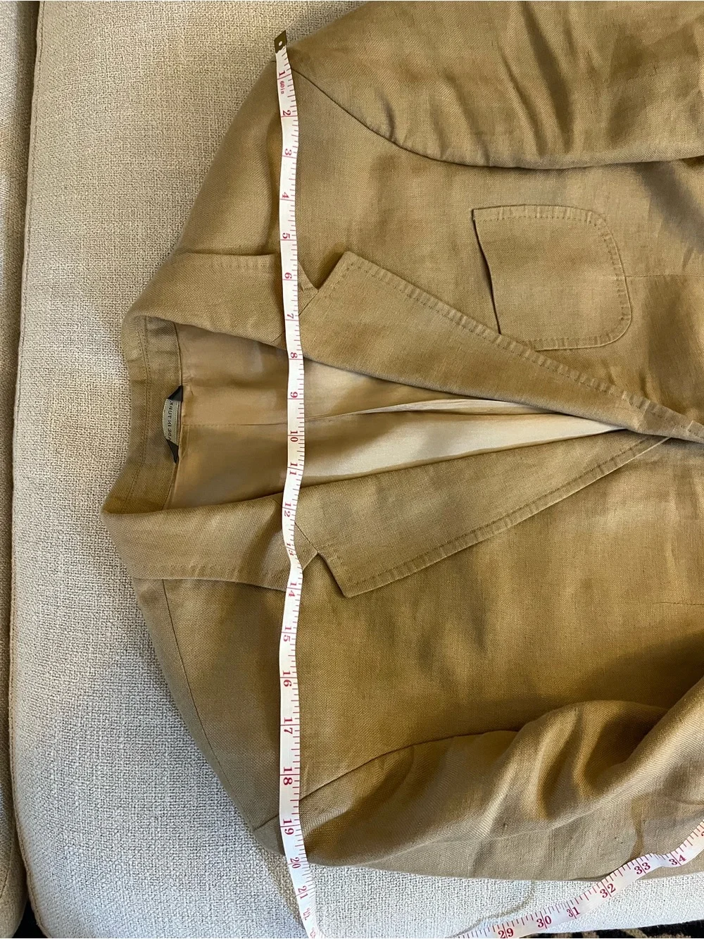 Banana Republic Tan Linen Blazer Jacket